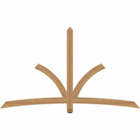 84"W x 49"H x 3 1/2"D x 3 1/2"F, 14/12 Pitch, Davenport Smooth Timber Gable Bracket, Western Red Cedar