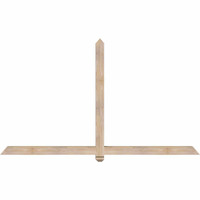 84"W x 49"H x 3 1/2"D x 3 1/2"F, 14/12 Pitch, Eugene Smooth Timber Gable Bracket, Douglas Fir