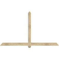 84"W x 49"H x 04"D x 4"F, 14/12 Pitch, Eugene Rough Sawn Timber Gable Bracket, Douglas Fir