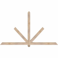 84"W x 49"H x 3 1/2"D x 3 1/2"F, 14/12 Pitch, Kennewick Smooth Timber Gable Bracket, Douglas Fir