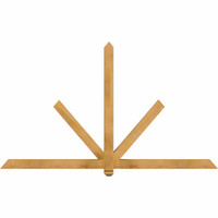 84"W x 49"H x 3 1/2"D x 3 1/2"F, 14/12 Pitch, Kennewick Smooth Timber Gable Bracket, Western Red Cedar