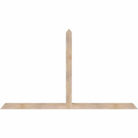 84"W x 49"H x 3 1/2"D x 3 1/2"F, 14/12 Pitch, Portland Smooth Timber Gable Bracket, Douglas Fir