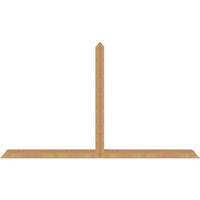 84"W x 49"H x 3 1/2"D x 3 1/2"F, 14/12 Pitch, Portland Smooth Timber Gable Bracket, Western Red Cedar