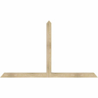 84"W x 49"H x 04"D x 4"F, 14/12 Pitch, Portland Rough Sawn Timber Gable Bracket, Douglas Fir