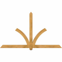 84"W x 49"H x 04"D x 4"F, 14/12 Pitch, Redmond Rough Sawn Timber Gable Bracket, Western Red Cedar