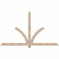 84"W x 49"H x 3 1/2"D x 3 1/2"F, 14/12 Pitch, Redmond Smooth Timber Gable Bracket, Douglas Fir