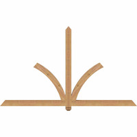 84"W x 49"H x 3 1/2"D x 3 1/2"F, 14/12 Pitch, Redmond Smooth Timber Gable Bracket, Western Red Cedar
