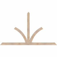 84"W x 49"H x 3 1/2"D x 3 1/2"F, 14/12 Pitch, Richland Smooth Timber Gable Bracket, Douglas Fir