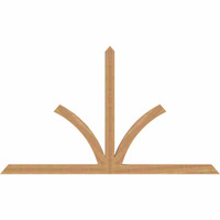 84"W x 49"H x 3 1/2"D x 3 1/2"F, 14/12 Pitch, Richland Smooth Timber Gable Bracket, Western Red Cedar