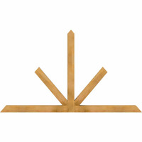 84"W x 49"H x 04"D x 4"F, 14/12 Pitch, Saratoga Rough Sawn Timber Gable Bracket, Western Red Cedar