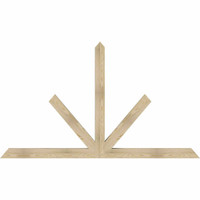 84"W x 49"H x 04"D x 4"F, 14/12 Pitch, Saratoga Rough Sawn Timber Gable Bracket, Douglas Fir