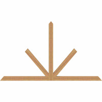 84"W x 49"H x 3 1/2"D x 3 1/2"F, 14/12 Pitch, Saratoga Smooth Timber Gable Bracket, Western Red Cedar