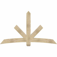 84"W x 49"H x 04"D x 6"F, 14/12 Pitch, Alberta Rough Sawn Timber Gable Bracket, Douglas Fir