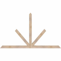 84"W x 49"H x 3 1/2"D x 3 1/2"F, 14/12 Pitch, Saratoga Smooth Timber Gable Bracket, Douglas Fir