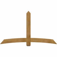 84"W x 49"H x 04"D x 6"F, 14/12 Pitch, Bellingham Rough Sawn Timber Gable Bracket, Western Red Cedar
