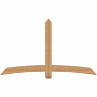 84"W x 49"H x 3 1/2"D x 5 1/2"F, 14/12 Pitch, Bellingham Smooth Timber Gable Bracket, Western Red Cedar