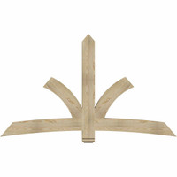 84"W x 49"H x 04"D x 6"F, 14/12 Pitch, Davenport Rough Sawn Timber Gable Bracket, Douglas Fir