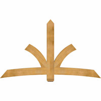 84"W x 49"H x 04"D x 6"F, 14/12 Pitch, Davenport Rough Sawn Timber Gable Bracket, Western Red Cedar
