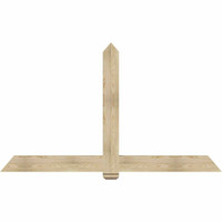 84"W x 49"H x 04"D x 6"F, 14/12 Pitch, Eugene Rough Sawn Timber Gable Bracket, Douglas Fir