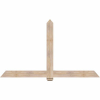 84"W x 49"H x 3 1/2"D x 5 1/2"F, 14/12 Pitch, Eugene Smooth Timber Gable Bracket, Douglas Fir