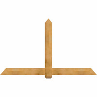 84"W x 49"H x 04"D x 6"F, 14/12 Pitch, Eugene Rough Sawn Timber Gable Bracket, Western Red Cedar