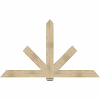 84"W x 49"H x 04"D x 6"F, 14/12 Pitch, Kennewick Rough Sawn Timber Gable Bracket, Douglas Fir