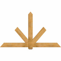 84"W x 49"H x 04"D x 6"F, 14/12 Pitch, Kennewick Rough Sawn Timber Gable Bracket, Western Red Cedar