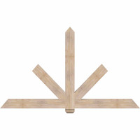 84"W x 49"H x 3 1/2"D x 5 1/2"F, 14/12 Pitch, Kennewick Smooth Timber Gable Bracket, Douglas Fir