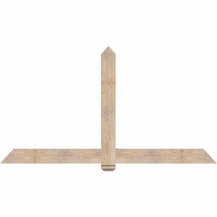 84"W x 45"H x 3 1/2"D x 5 1/2"F, 13/12 Pitch, Eugene Smooth Timber Gable Bracket, Douglas Fir
