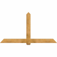 84"W x 45"H x 04"D x 6"F, 13/12 Pitch, Eugene Rough Sawn Timber Gable Bracket, Western Red Cedar