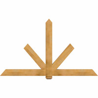 84"W x 49"H x 3 1/2"D x 5 1/2"F, 14/12 Pitch, Kennewick Smooth Timber Gable Bracket, Western Red Cedar