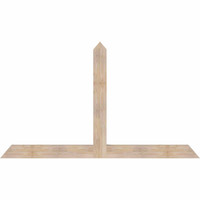 84"W x 49"H x 3 1/2"D x 5 1/2"F, 14/12 Pitch, Portland Smooth Timber Gable Bracket, Douglas Fir