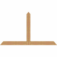 84"W x 49"H x 3 1/2"D x 5 1/2"F, 14/12 Pitch, Portland Smooth Timber Gable Bracket, Western Red Cedar