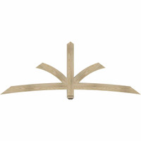 84"W x 31"H x 04"D x 4"F, 09/12 Pitch, Davenport Rough Sawn Timber Gable Bracket, Douglas Fir