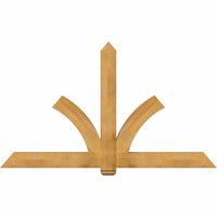 84"W x 49"H x 04"D x 6"F, 14/12 Pitch, Redmond Rough Sawn Timber Gable Bracket, Western Red Cedar