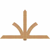 84"W x 49"H x 3 1/2"D x 5 1/2"F, 14/12 Pitch, Redmond Smooth Timber Gable Bracket, Western Red Cedar