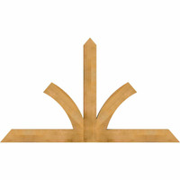 84"W x 49"H x 04"D x 6"F, 14/12 Pitch, Richland Rough Sawn Timber Gable Bracket, Western Red Cedar