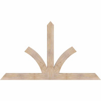 84"W x 49"H x 3 1/2"D x 5 1/2"F, 14/12 Pitch, Richland Smooth Timber Gable Bracket, Douglas Fir