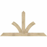84"W x 45"H x 04"D x 6"F, 13/12 Pitch, Richland Rough Sawn Timber Gable Bracket, Douglas Fir