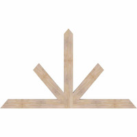 84"W x 49"H x 3 1/2"D x 5 1/2"F, 14/12 Pitch, Saratoga Smooth Timber Gable Bracket, Douglas Fir