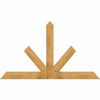 84"W x 49"H x 04"D x 6"F, 14/12 Pitch, Saratoga Rough Sawn Timber Gable Bracket, Western Red Cedar