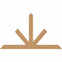 84"W x 49"H x 3 1/2"D x 5 1/2"F, 14/12 Pitch, Saratoga Smooth Timber Gable Bracket, Western Red Cedar