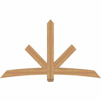 84"W x 49"H x 5 1/2"D x 5 1/2"F, 14/12 Pitch, Alberta Smooth Timber Gable Bracket, Western Red Cedar