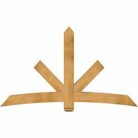 84"W x 49"H x 06"D x 6"F, 14/12 Pitch, Alberta Rough Sawn Timber Gable Bracket, Western Red Cedar