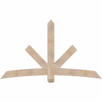 84"W x 49"H x 5 1/2"D x 5 1/2"F, 14/12 Pitch, Alberta Smooth Timber Gable Bracket, Douglas Fir