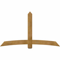 84"W x 49"H x 06"D x 6"F, 14/12 Pitch, Bellingham Rough Sawn Timber Gable Bracket, Western Red Cedar