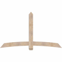 84"W x 49"H x 5 1/2"D x 5 1/2"F, 14/12 Pitch, Bellingham Smooth Timber Gable Bracket, Douglas Fir