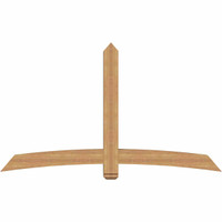 84"W x 49"H x 5 1/2"D x 5 1/2"F, 14/12 Pitch, Bellingham Smooth Timber Gable Bracket, Western Red Cedar