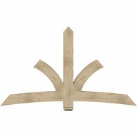 84"W x 49"H x 06"D x 6"F, 14/12 Pitch, Davenport Rough Sawn Timber Gable Bracket, Douglas Fir