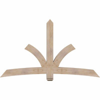 84"W x 49"H x 5 1/2"D x 5 1/2"F, 14/12 Pitch, Davenport Smooth Timber Gable Bracket, Douglas Fir